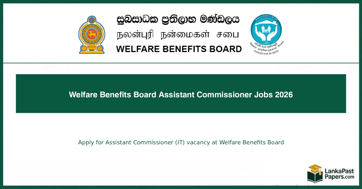 Welfare Benefits Board Assistant Commissioner Jobs 2026