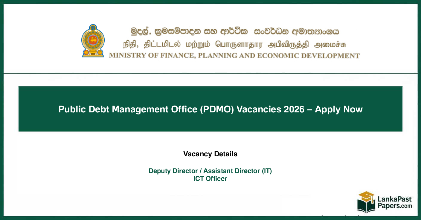 Public Debt Management Office (PDMO) Vacancies 2026 – Apply Now