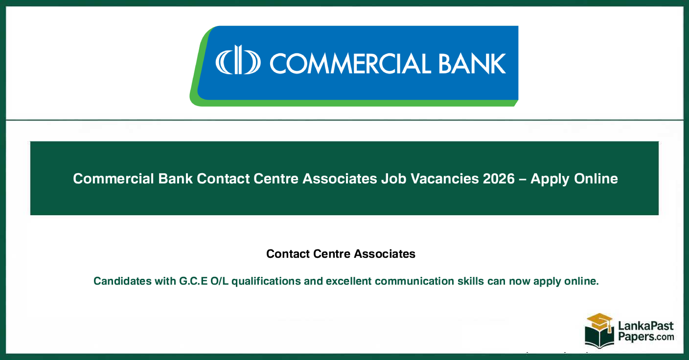 Commercial Bank Contact Centre Associates Job Vacancies 2026