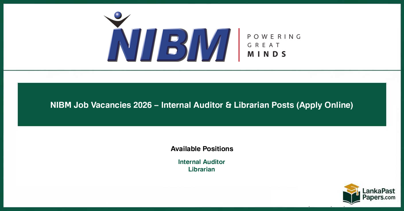 NIBM Job Vacancies 2026 – Internal Auditor and Librarian Posts (Apply Online)