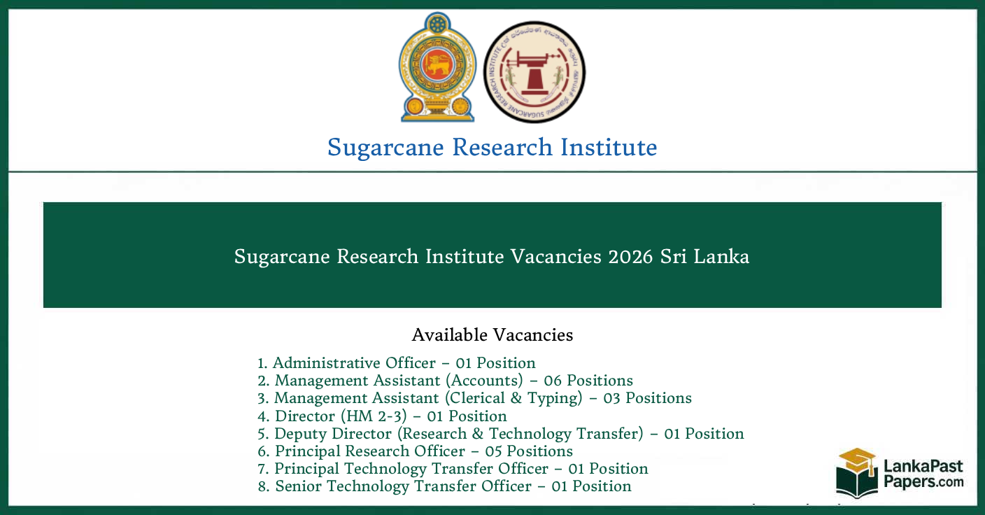 Sugarcane Research Institute (SRI) Job Vacancies 2026
