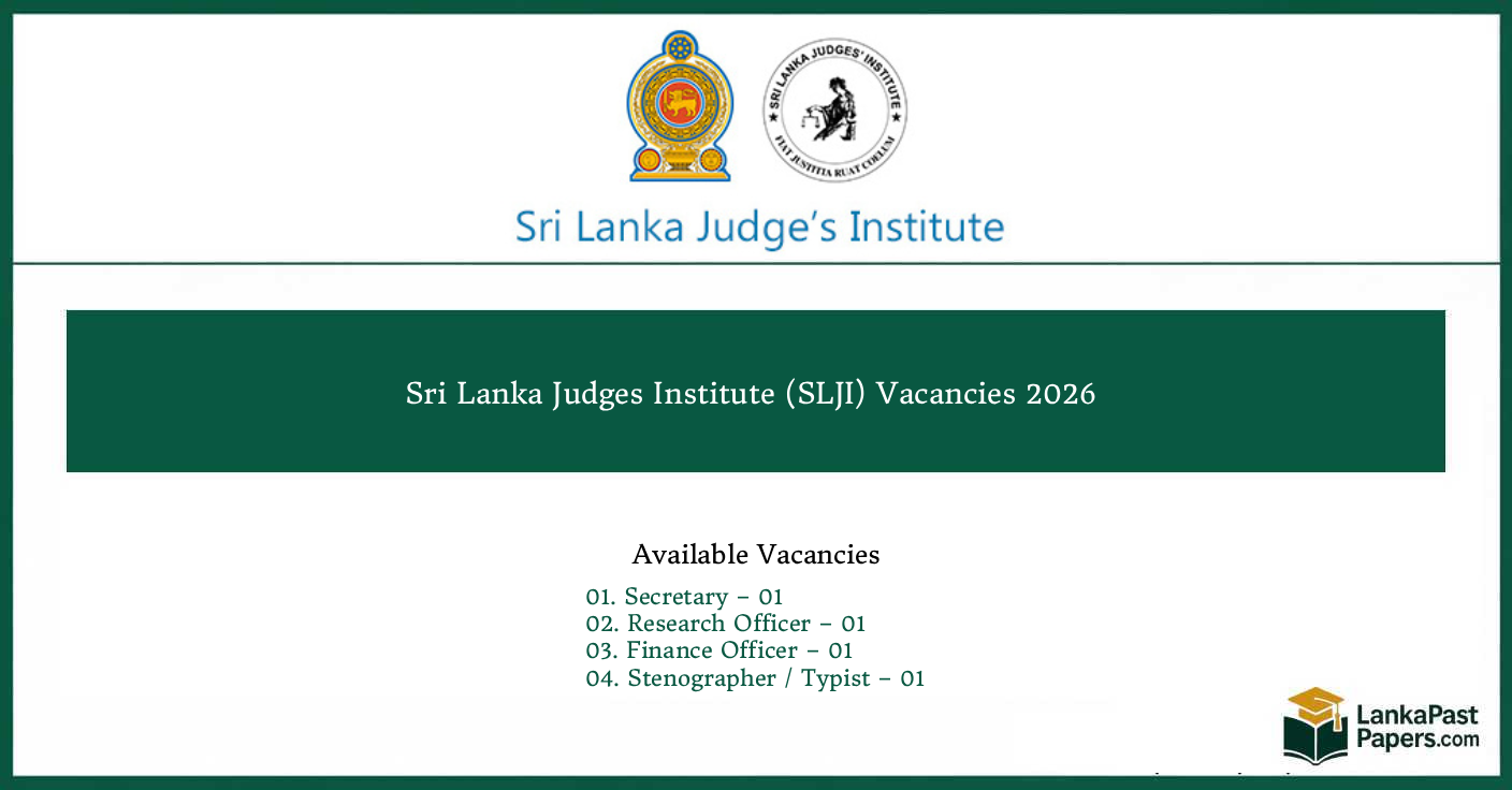 Sri Lanka Judges Institute (SLJI) Vacancies 2026