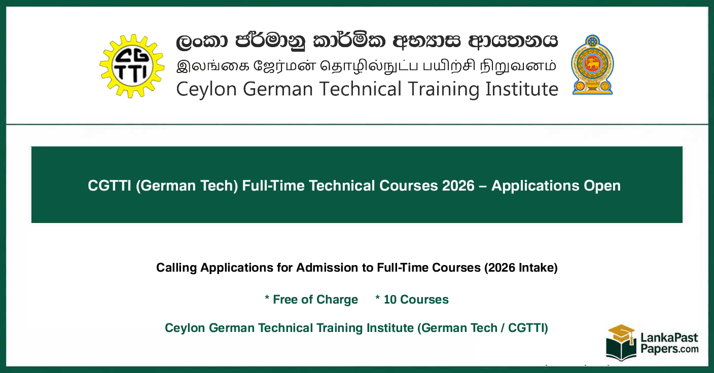 CGTTI (German Tech) Full-Time Technical Courses 2026 – Applications Open