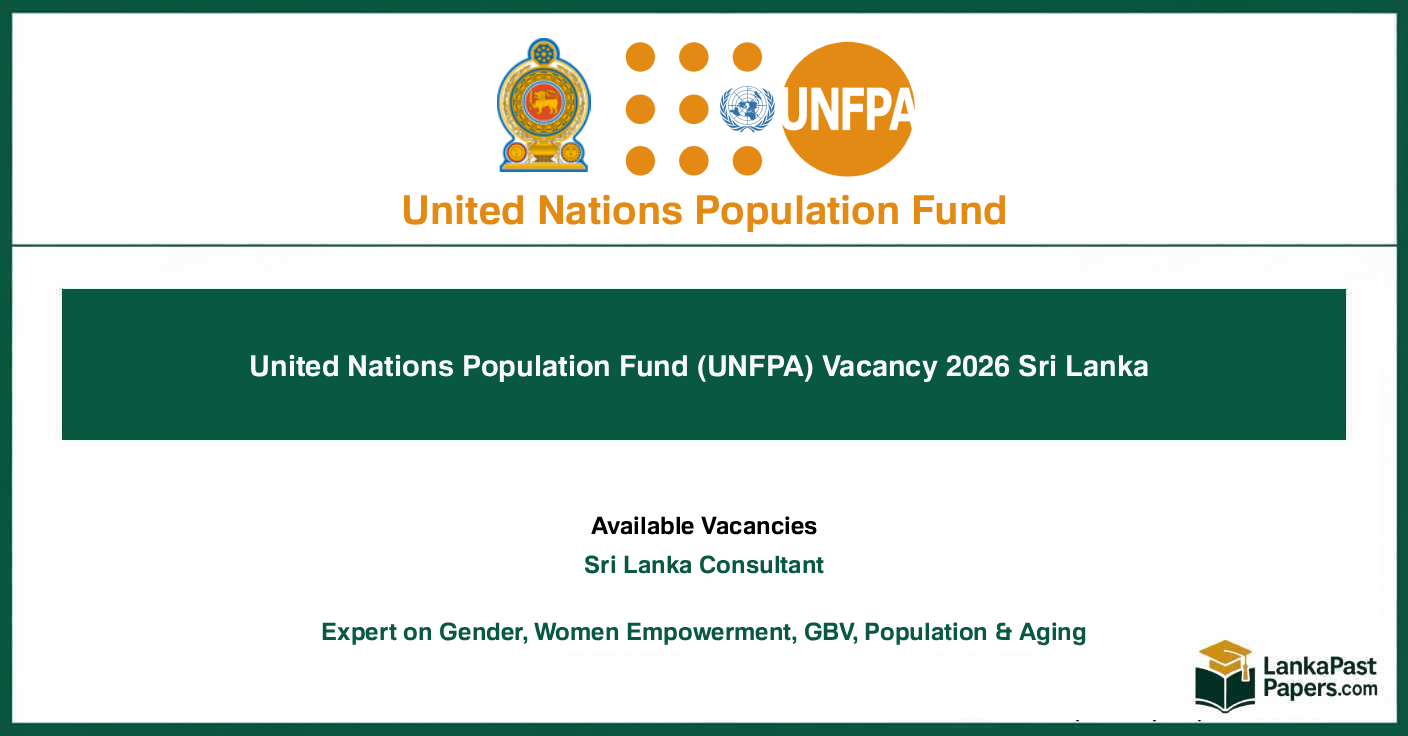 United Nations Population Fund (UNFPA) Vacancy 2026 Sri Lanka