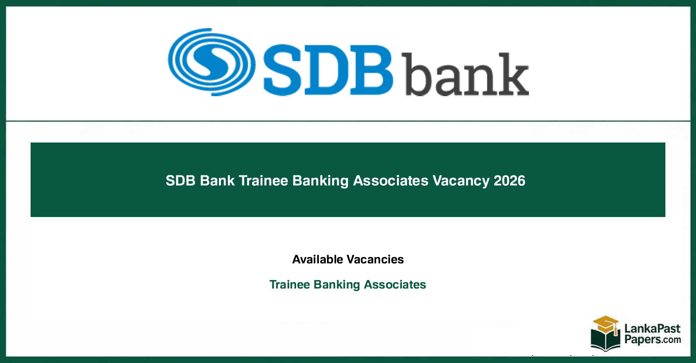 SDB Bank Trainee Banking Associates Job Vacancy 2026