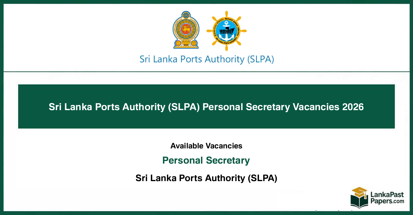 Sri Lanka Ports Authority (SLPA) Personal Secretary Vacancies 2026