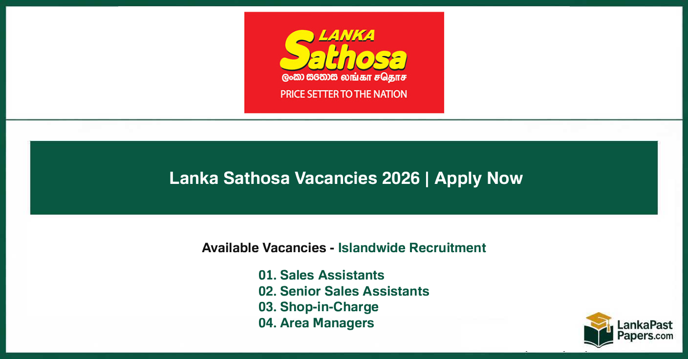 Lanka Sathosa Vacancies 2026 | Apply Now