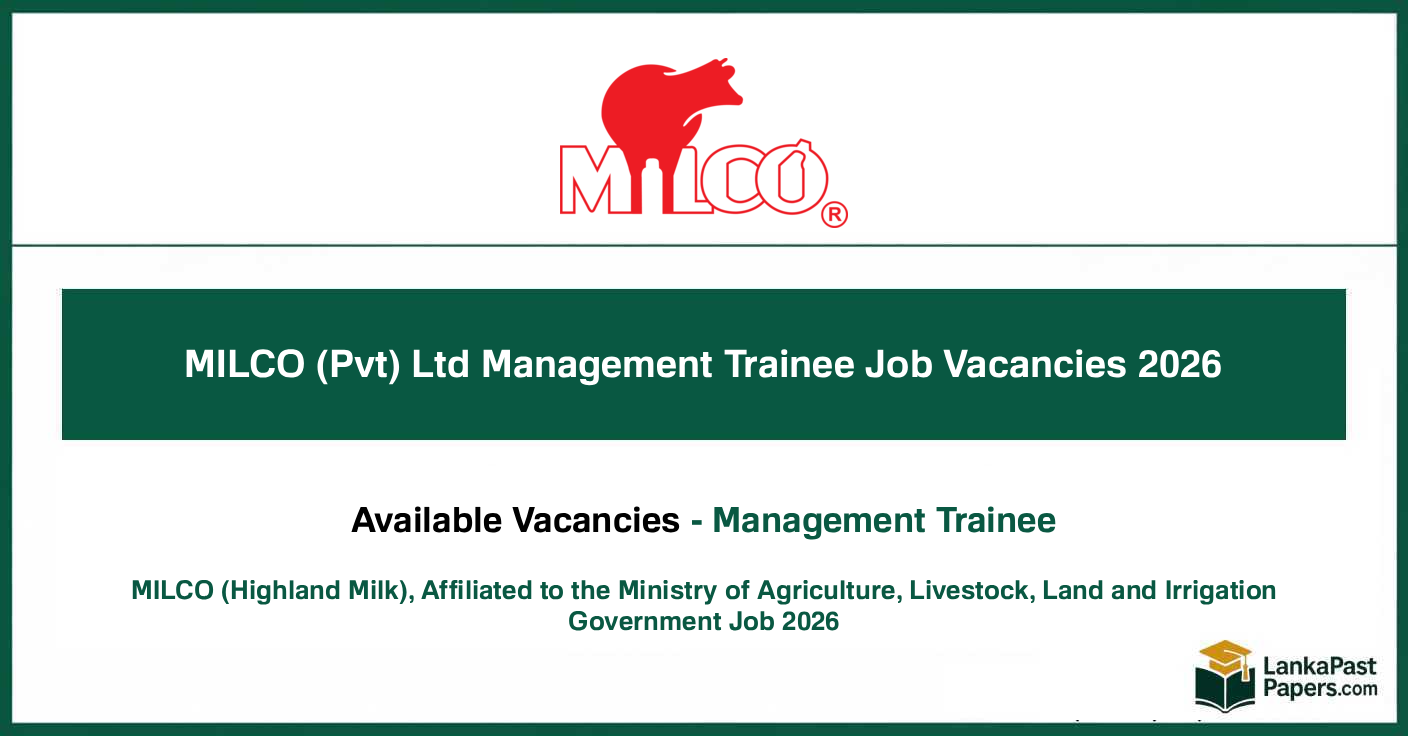 MILCO (Pvt) Ltd Management Trainee Job Vacancies 2026