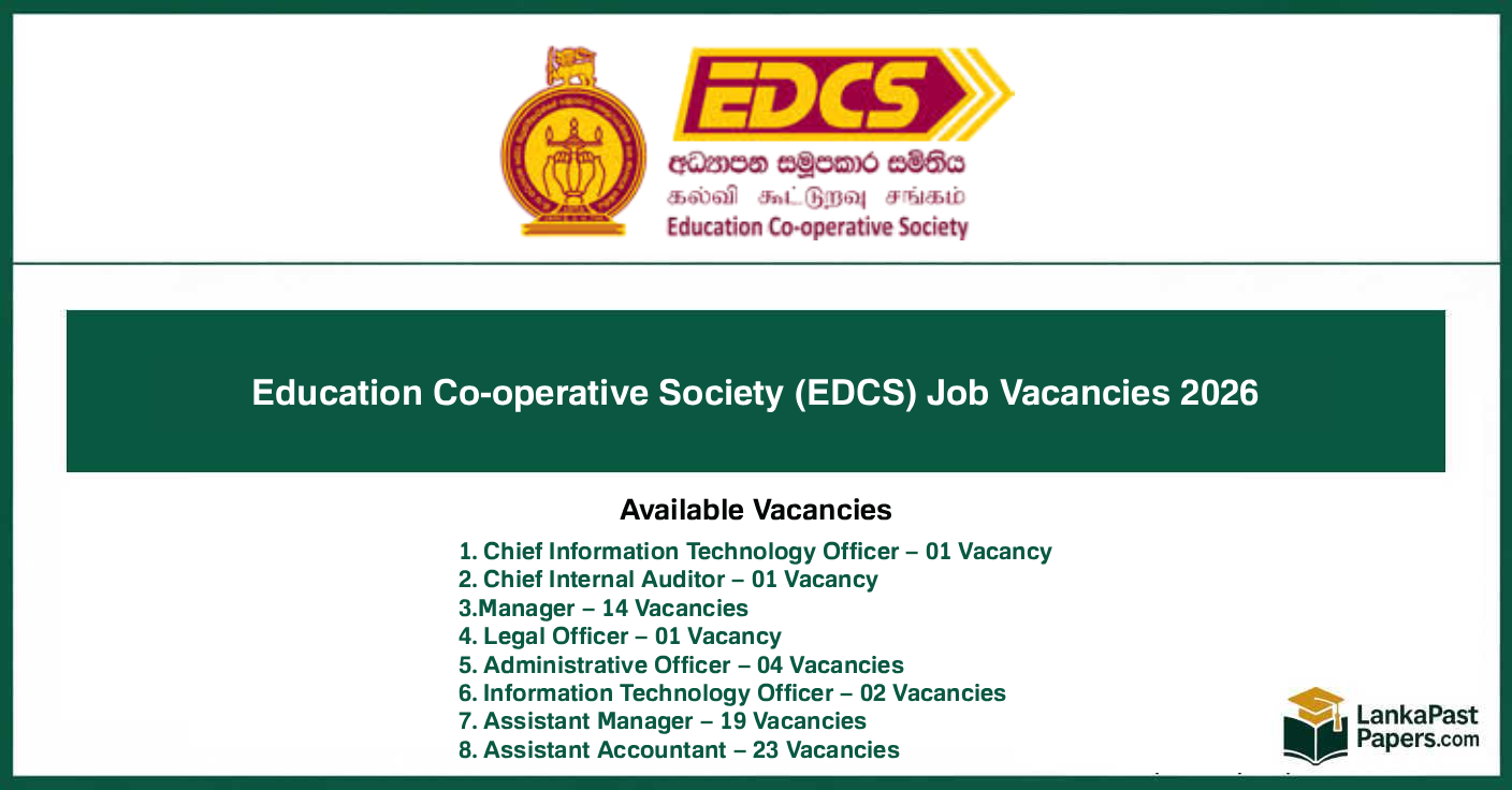 Education Co-operative Society (EDCS) Job Vacancies 2026