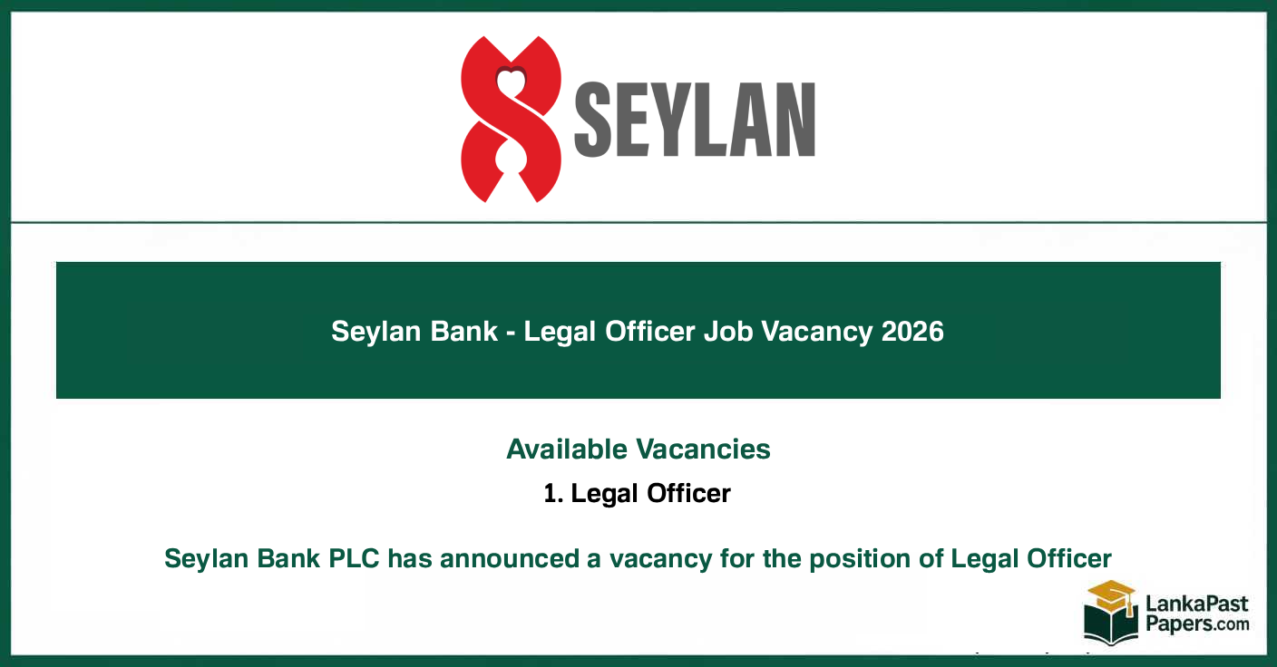 Seylan Bank - Legal Officer Job Vacancies 2026