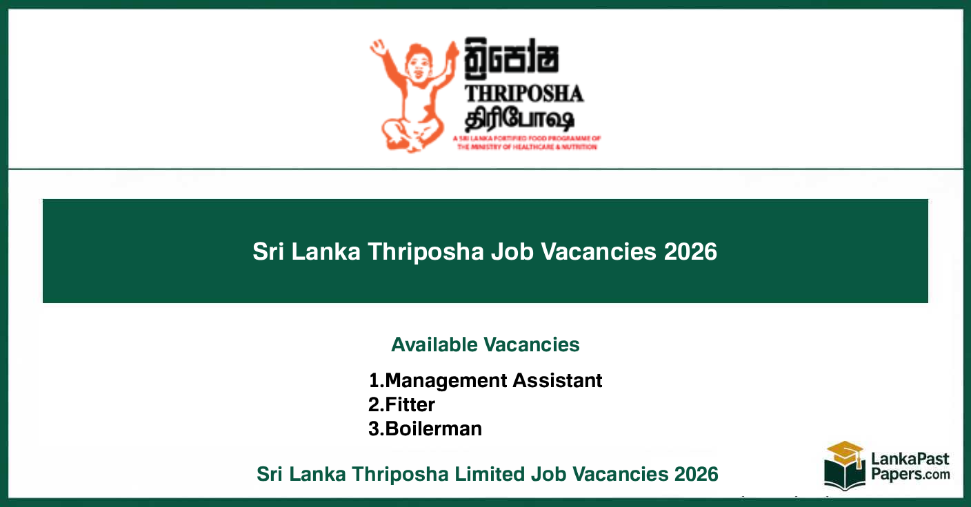 Sri Lanka Thriposha Job Vacancies 2026 – Management Assistan…